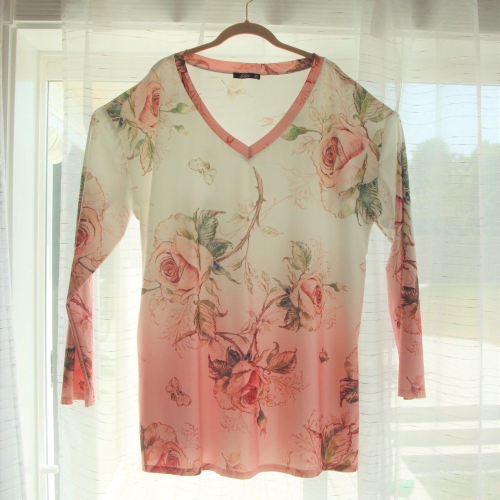 PINK FLORAL TUNIC